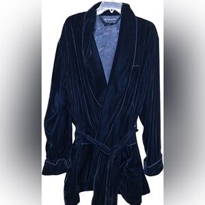Hart Schaffner Marx Velvet Smoking Jacket Robe One Size
